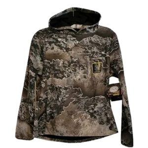 Realtree Performance Tech Hoodie w/Face Gaiter Scent Control Camo Small NEW